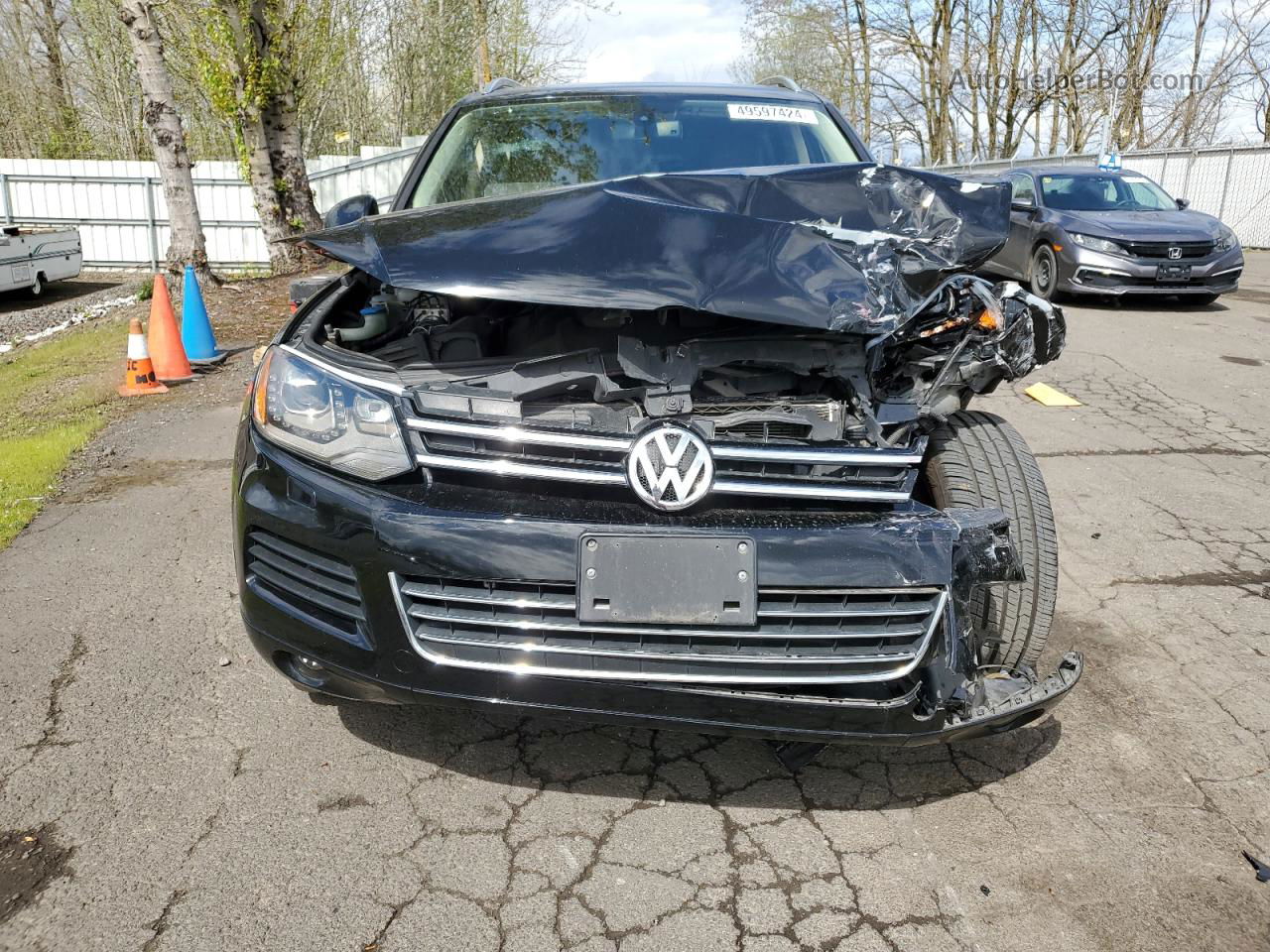 2013 Volkswagen Touareg V6 Tdi Black vin: WVGEP9BPXDD008147