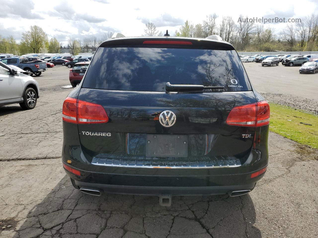 2013 Volkswagen Touareg V6 Tdi Black vin: WVGEP9BPXDD008147