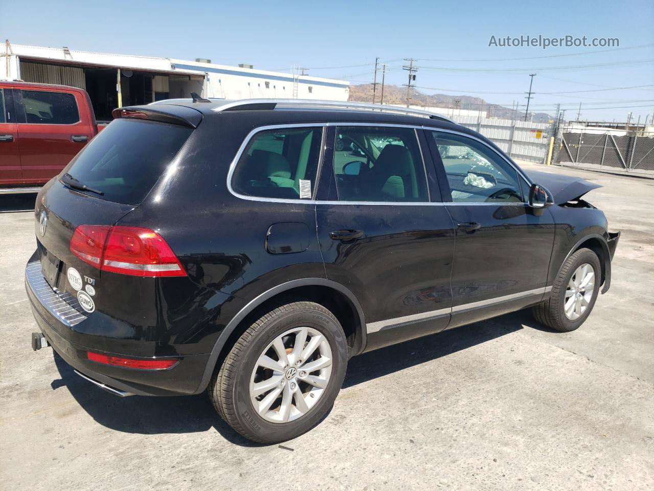 2013 Volkswagen Touareg V6 Tdi Black vin: WVGEP9BPXDD011307