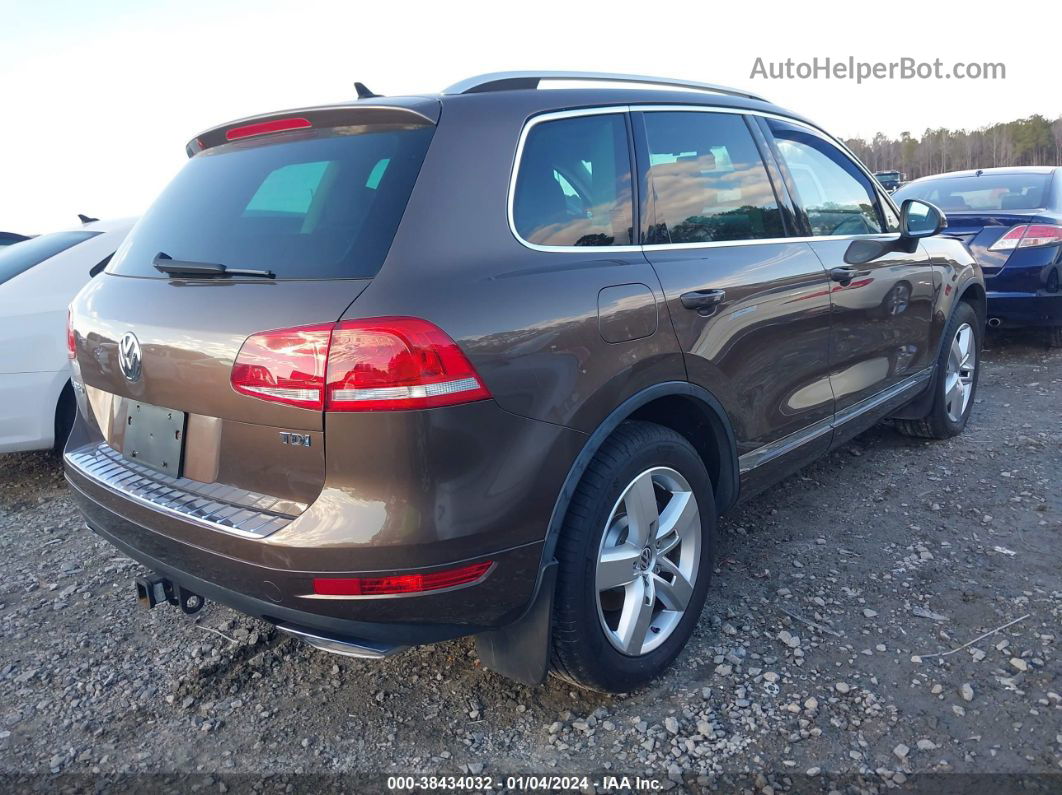 2014 Volkswagen Touareg Tdi Lux Brown vin: WVGEP9BPXED011941