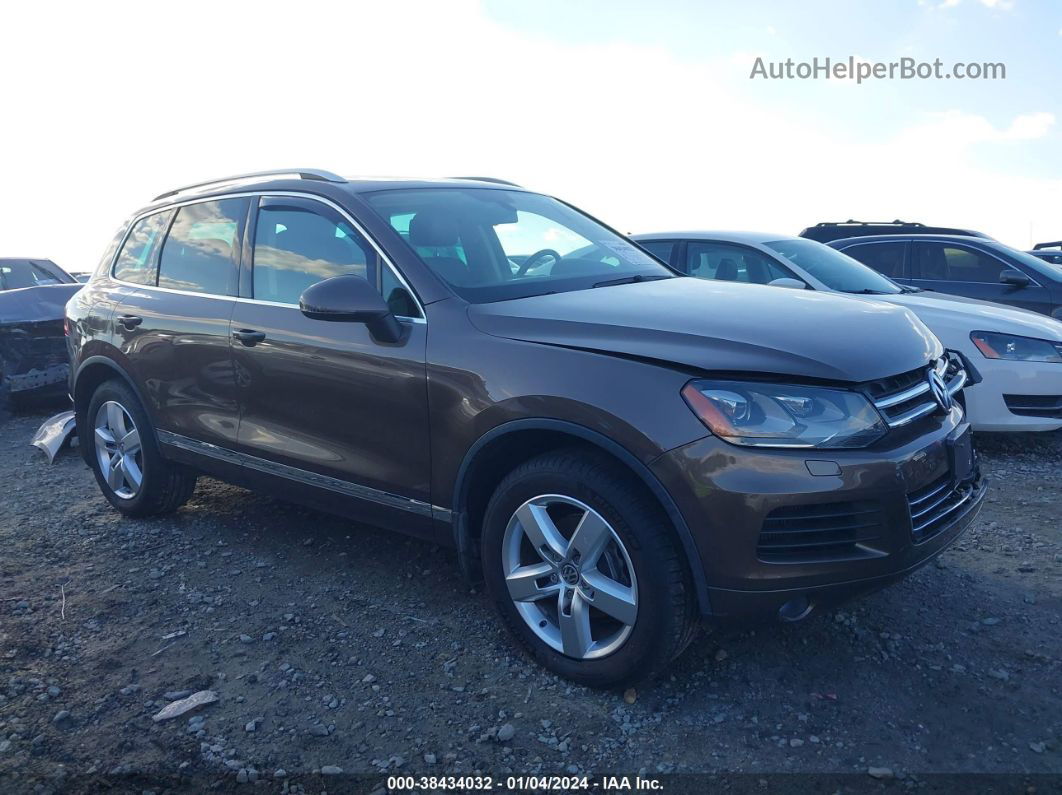 2014 Volkswagen Touareg Tdi Lux Brown vin: WVGEP9BPXED011941