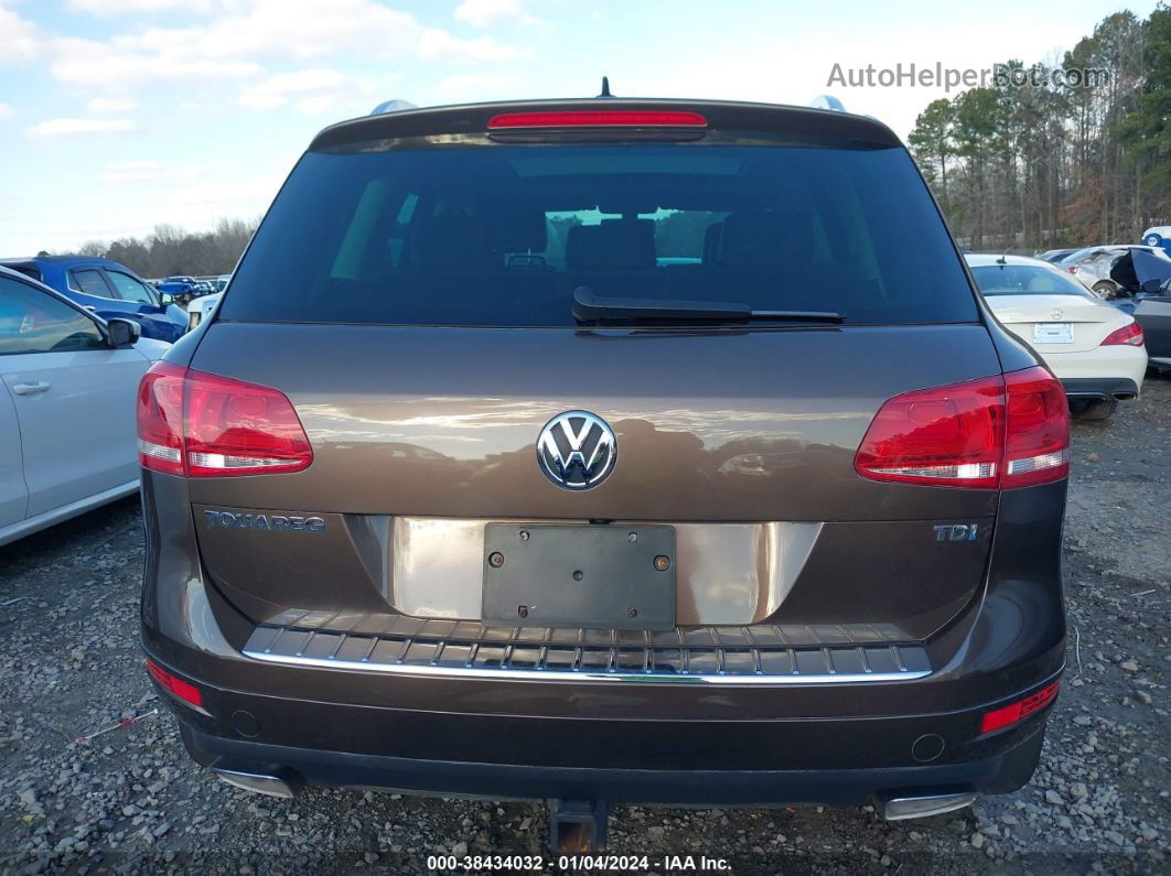 2014 Volkswagen Touareg Tdi Lux Brown vin: WVGEP9BPXED011941