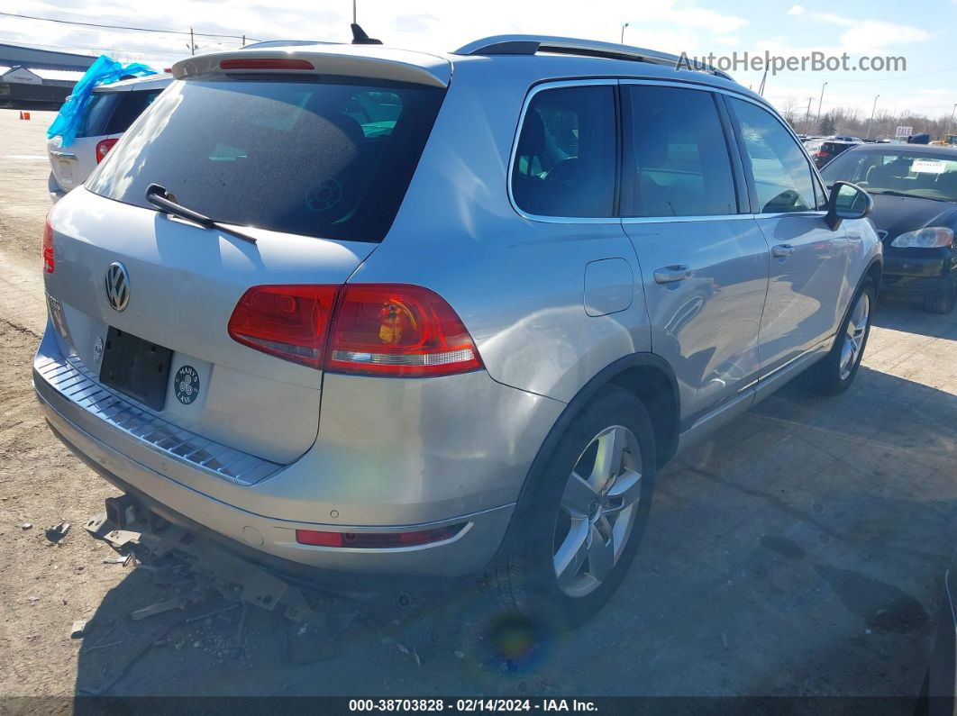 2012 Volkswagen Touareg Vr6 Lux Silver vin: WVGFF9BP0CD000533