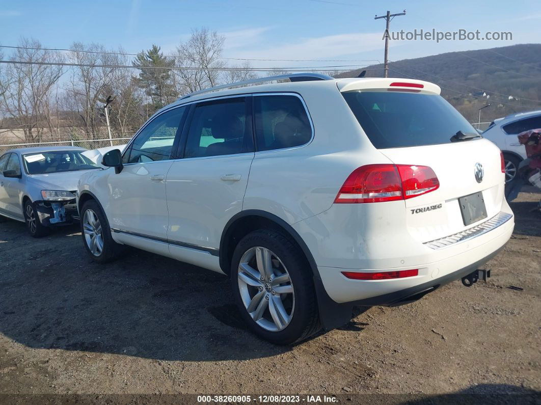 2012 Volkswagen Touareg Vr6 Executive White vin: WVGFF9BP0CD002363