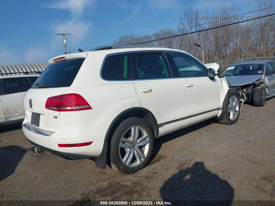 2012 Volkswagen Touareg Vr6 Executive White vin: WVGFF9BP0CD002363