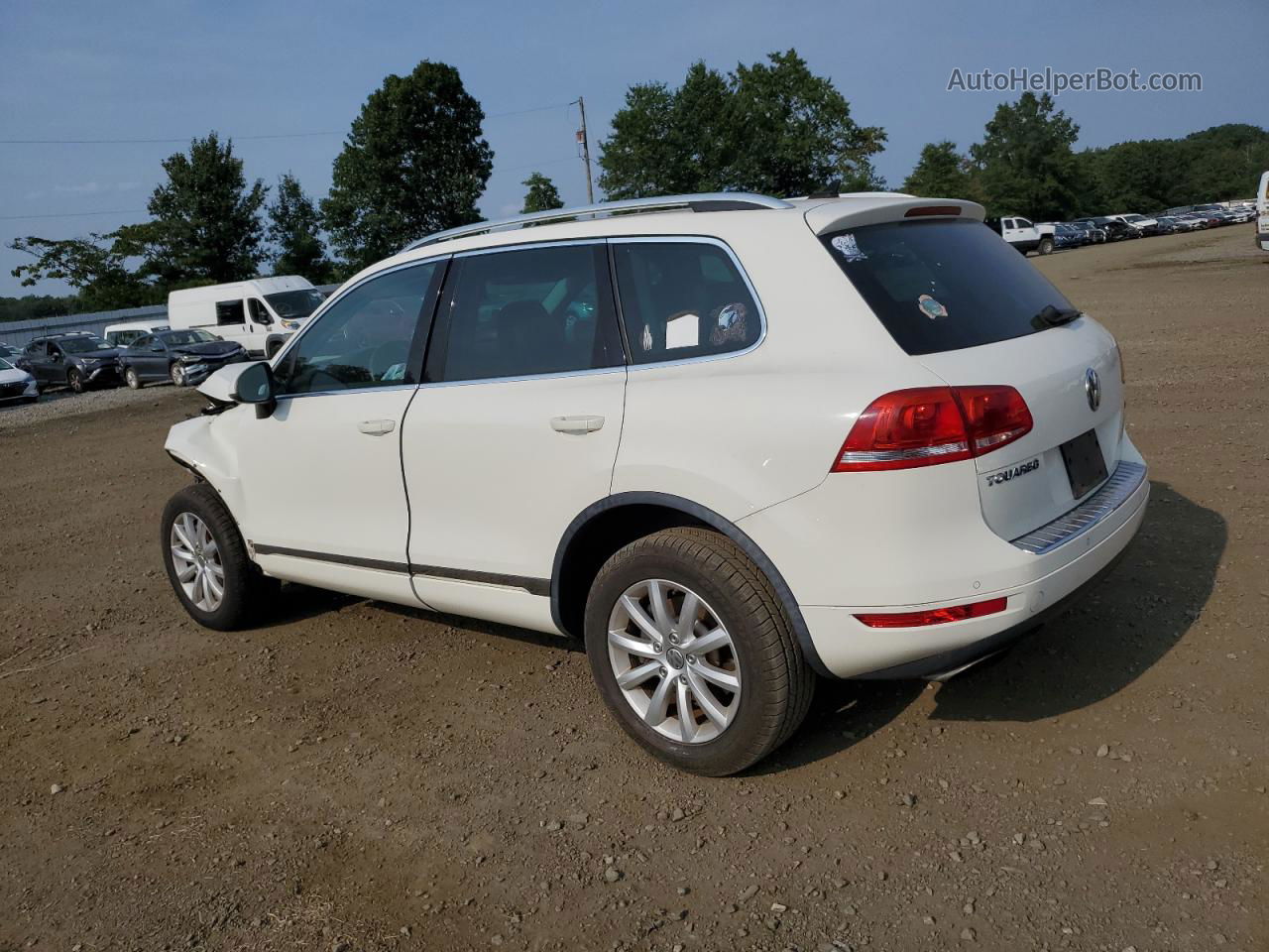 2012 Volkswagen Touareg V6 White vin: WVGFF9BP1CD000976