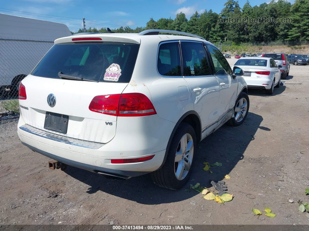 2012 Volkswagen Touareg Lux White vin: WVGFF9BP1CD001061