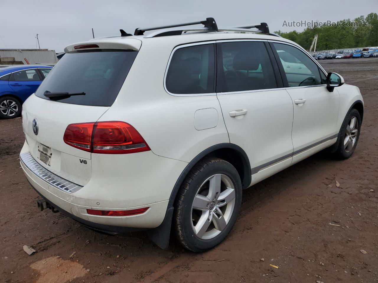 2012 Volkswagen Touareg V6 White vin: WVGFF9BP1CD002209