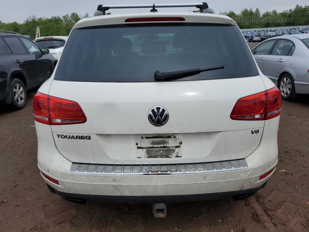 2012 Volkswagen Touareg V6 White vin: WVGFF9BP1CD002209