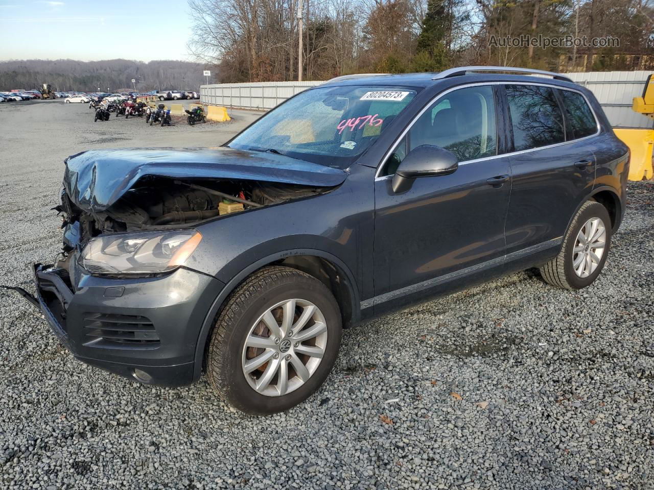 2012 Volkswagen Touareg V6 Gray vin: WVGFF9BP1CD004476