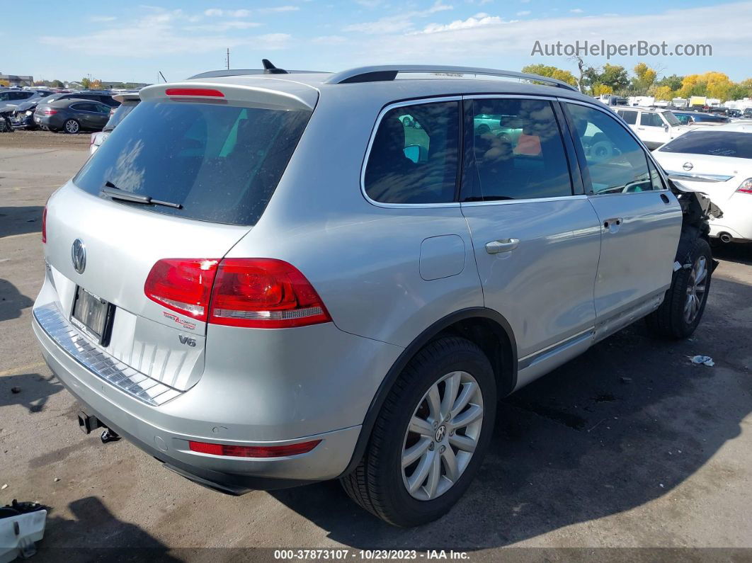 2012 Volkswagen Touareg Vr6 Sport Silver vin: WVGFF9BP1CD005059