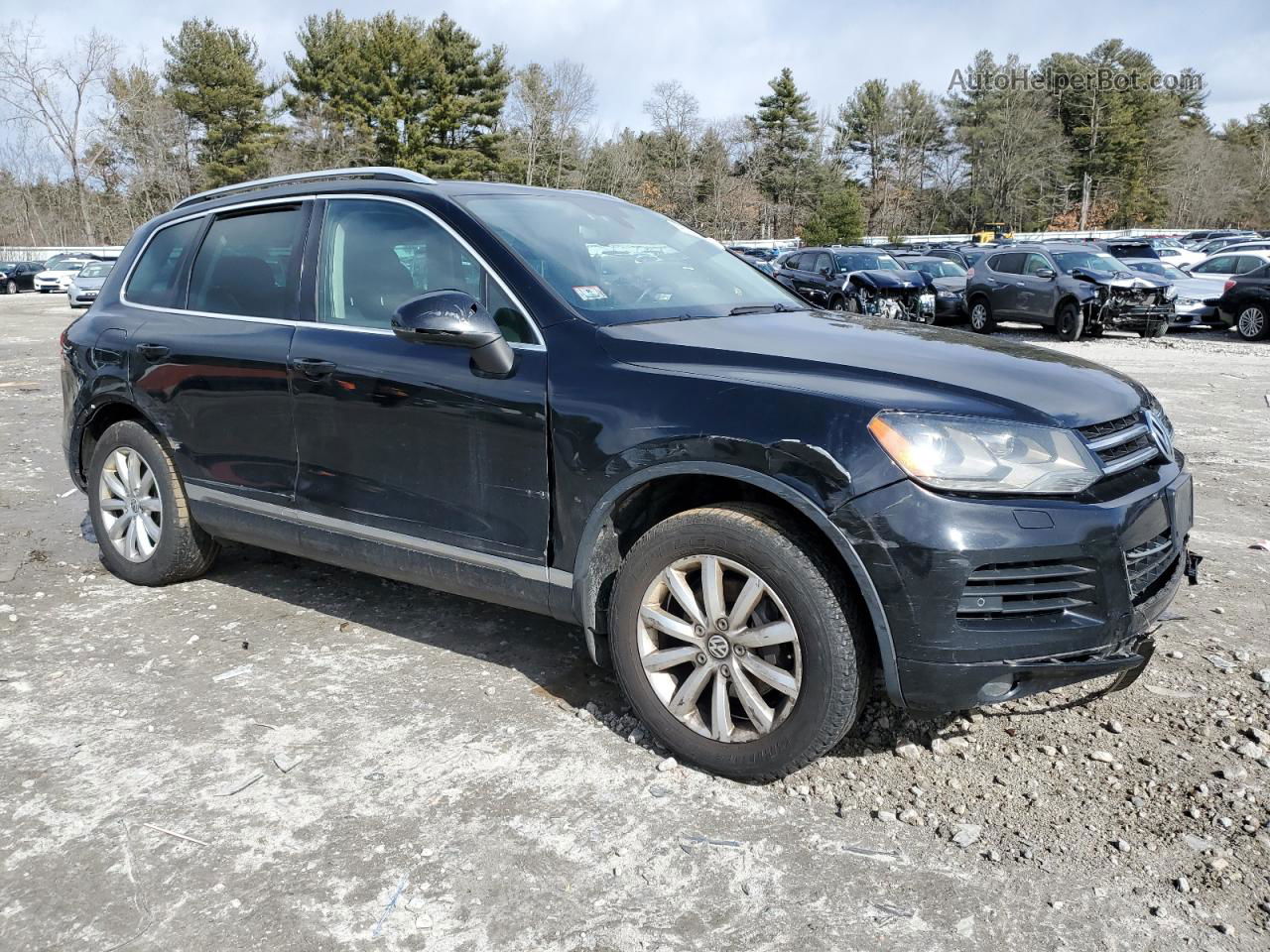 2012 Volkswagen Touareg V6 Black vin: WVGFF9BP2CD003207