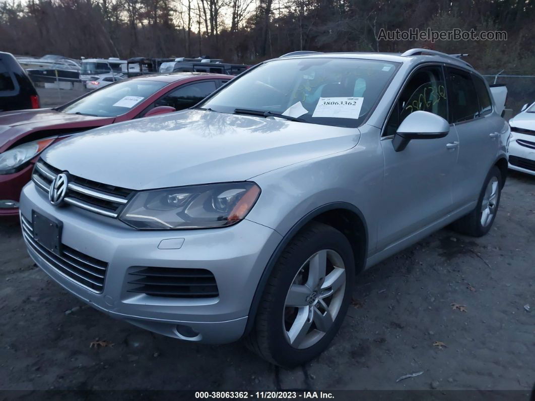 2012 Volkswagen Touareg Vr6 Lux Silver vin: WVGFF9BP4CD000616