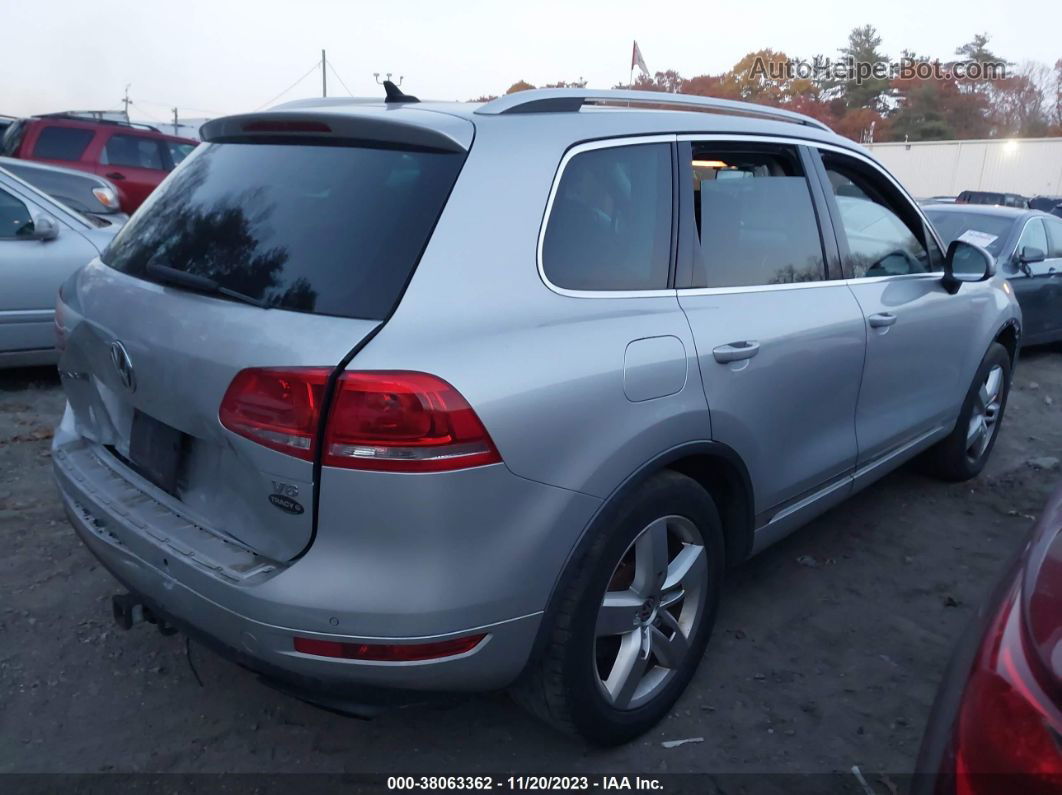 2012 Volkswagen Touareg Vr6 Lux Silver vin: WVGFF9BP4CD000616