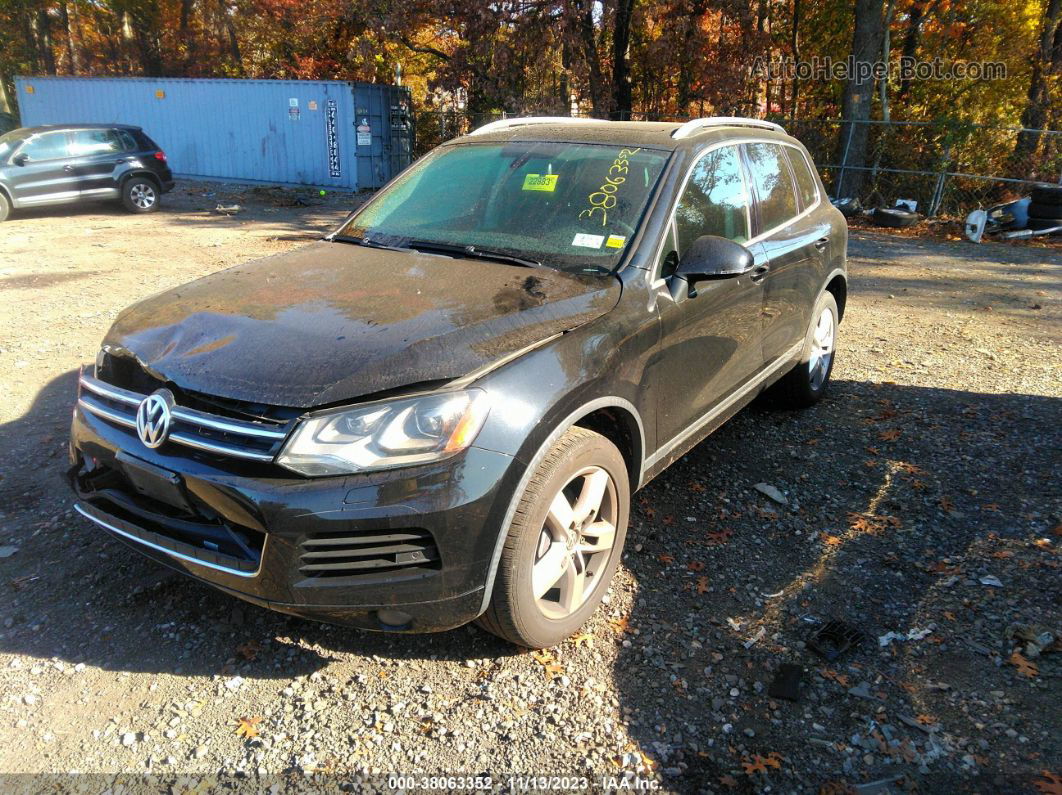 2012 Volkswagen Touareg Vr6 Lux Black vin: WVGFF9BP4CD001202