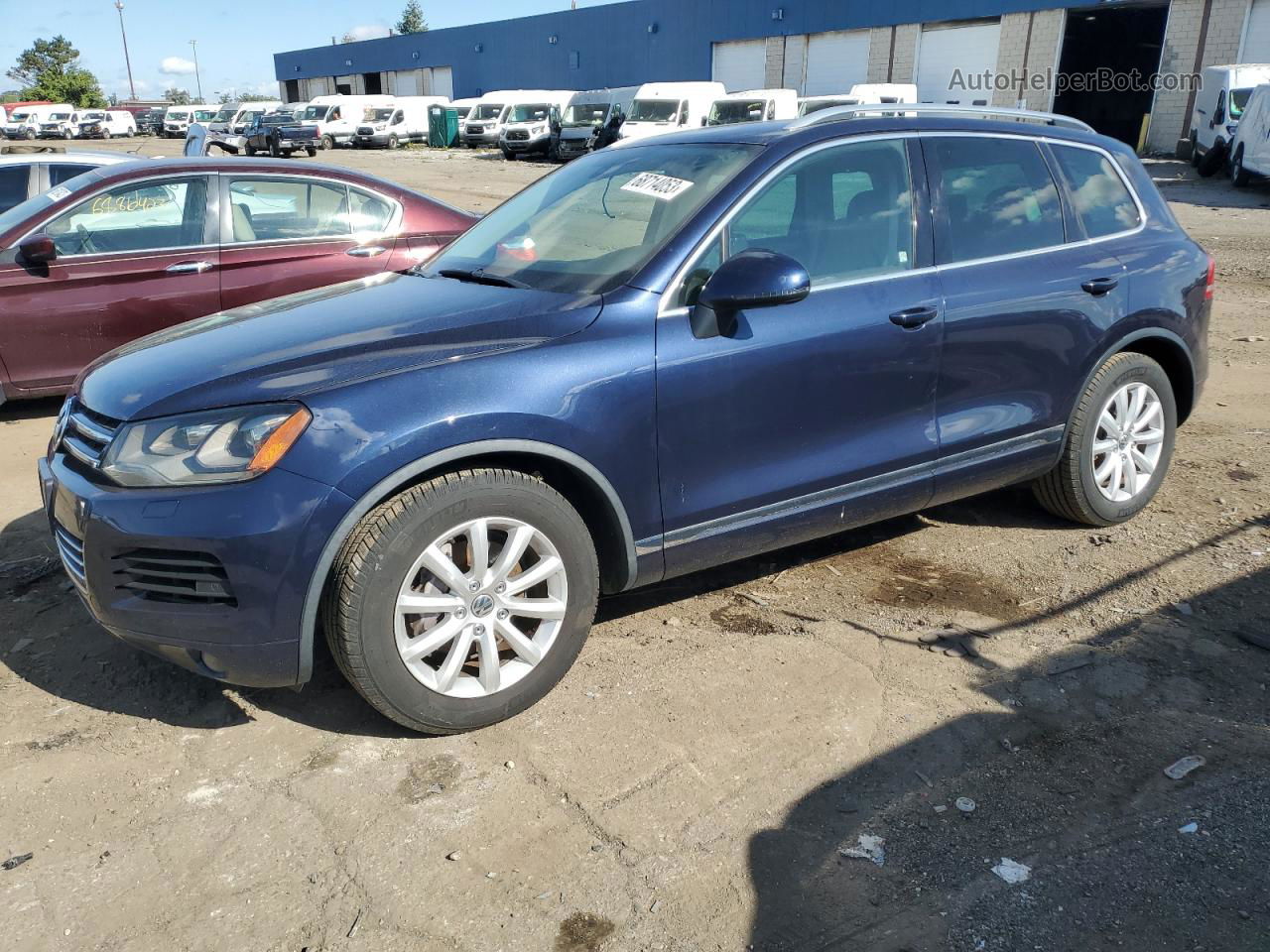 2012 Volkswagen Touareg V6 Blue vin: WVGFF9BP6CD000911