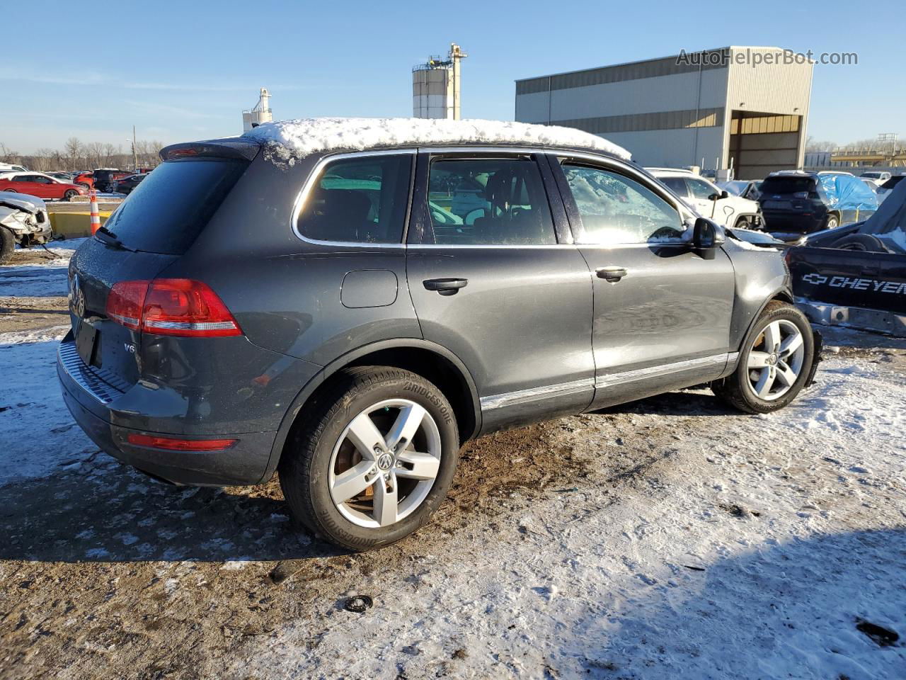 2012 Volkswagen Touareg V6 Gray vin: WVGFF9BP7CD001808