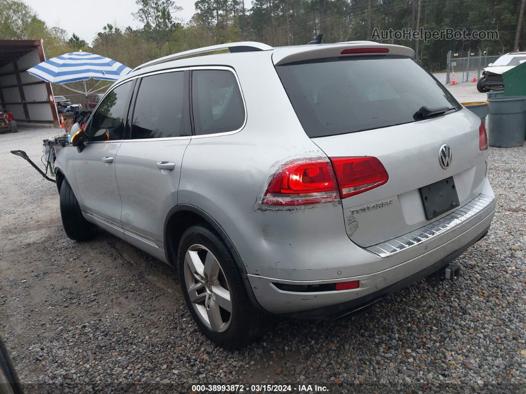 2012 Volkswagen Touareg Vr6 Lux Silver vin: WVGFF9BP8CD003406