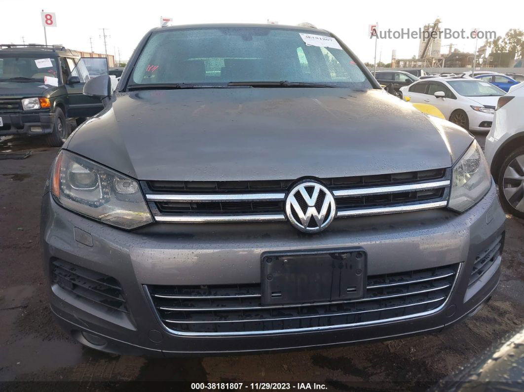 2012 Volkswagen Touareg Vr6 Sport Gray vin: WVGFF9BP8CD003602