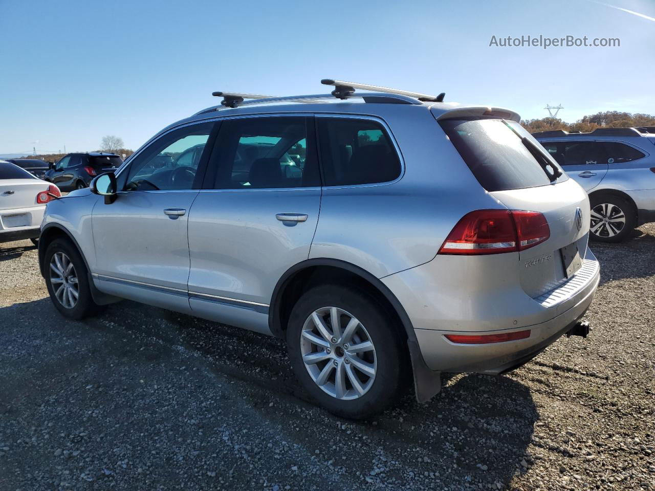 2012 Volkswagen Touareg V6 Silver vin: WVGFF9BPXCD002497