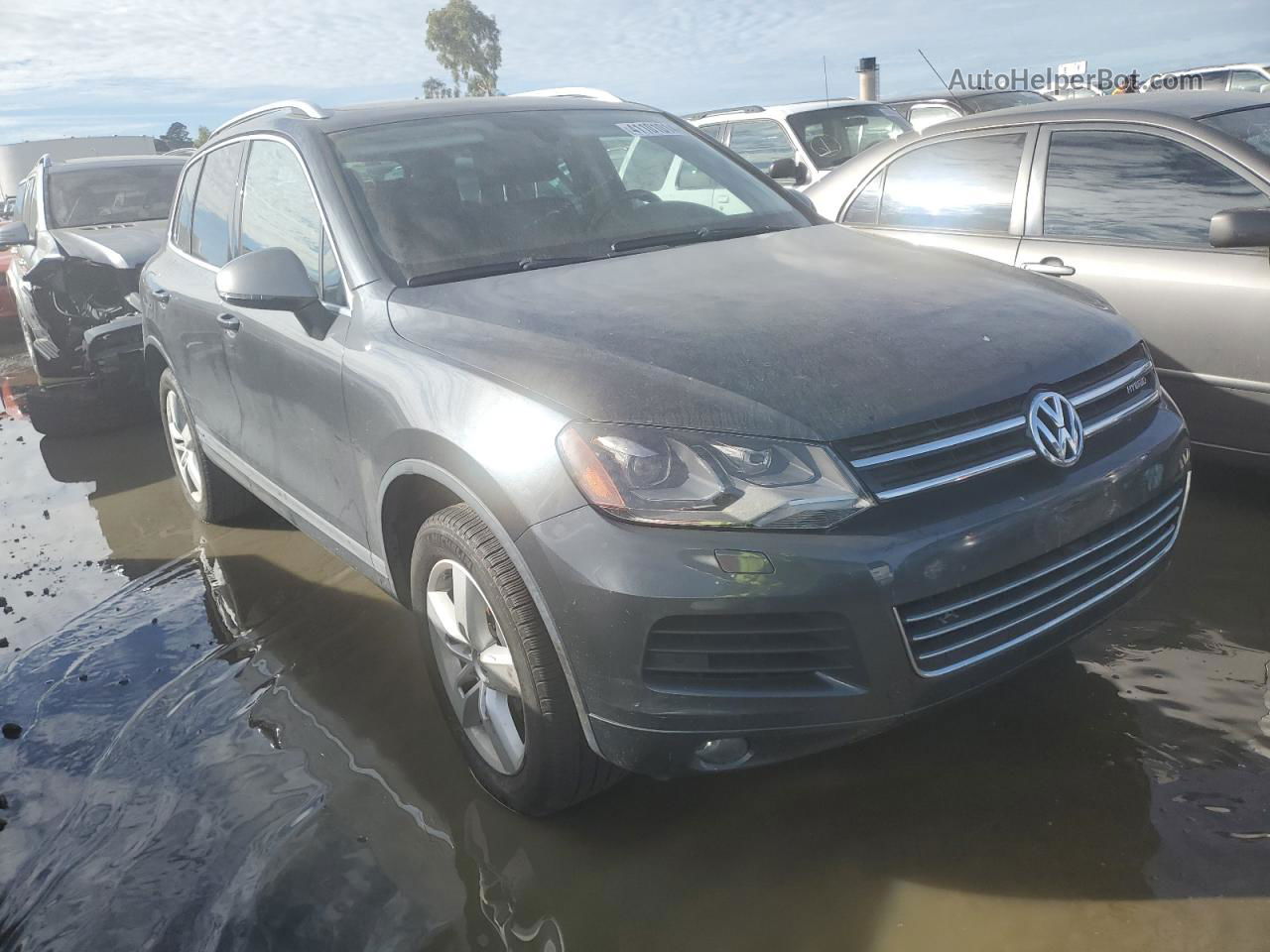 2012 Volkswagen Touareg Hybrid Gray vin: WVGFG9BP5CD002470