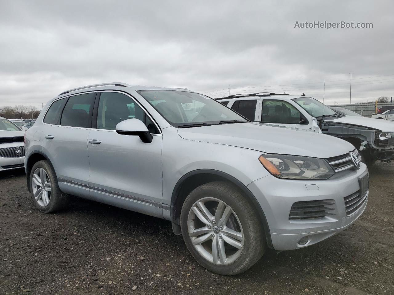 2012 Volkswagen Touareg V6 Tdi Серебряный vin: WVGFK9BP0CD002388