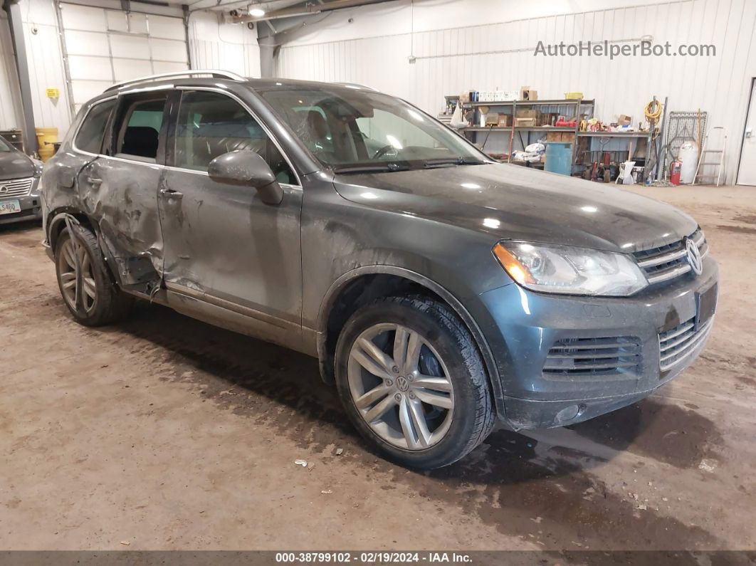 2012 Volkswagen Touareg Tdi Executive Gray vin: WVGFK9BP1CD001184