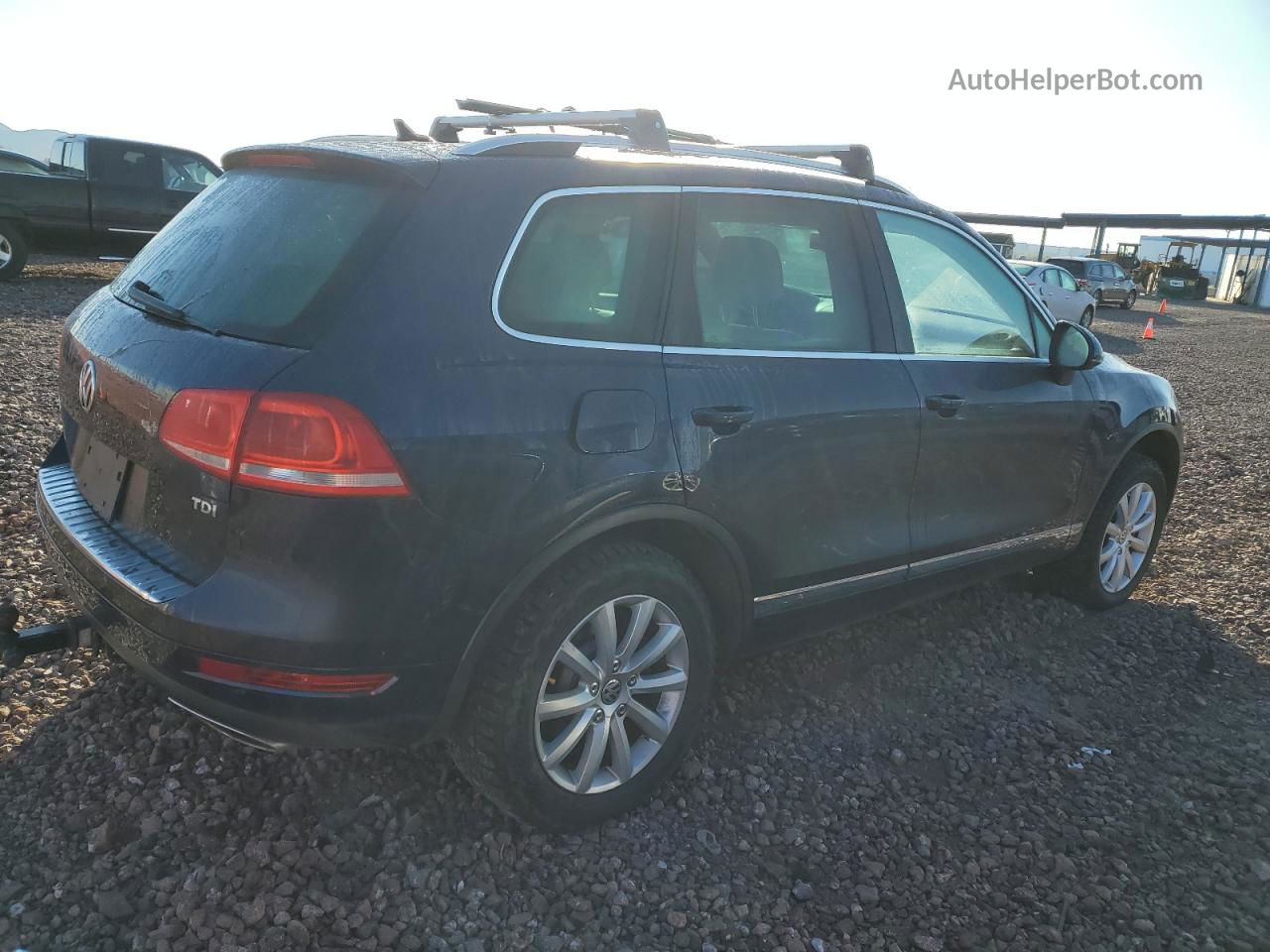 2012 Volkswagen Touareg V6 Tdi Blue vin: WVGFK9BP1CD005395