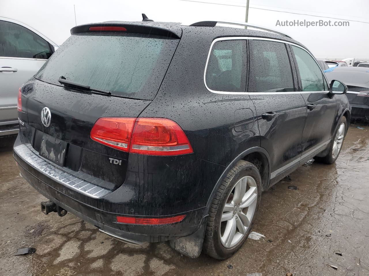 2012 Volkswagen Touareg V6 Tdi Black vin: WVGFK9BP2CD000268