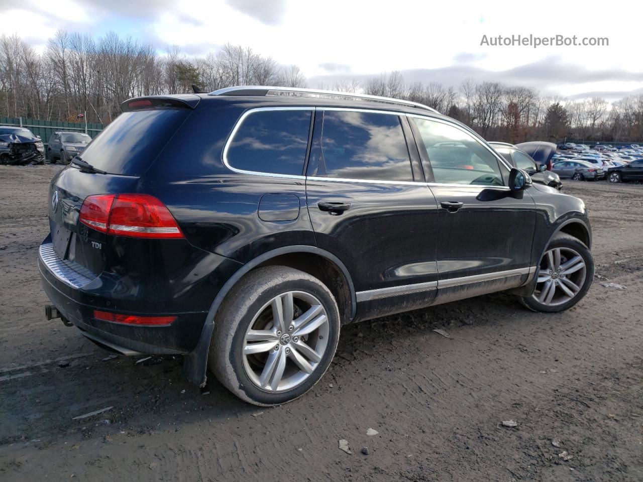 2012 Volkswagen Touareg V6 Tdi Black vin: WVGFK9BP3CD002370