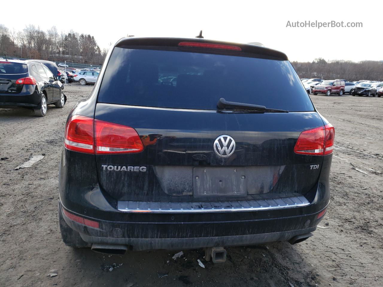 2012 Volkswagen Touareg V6 Tdi Black vin: WVGFK9BP3CD002370