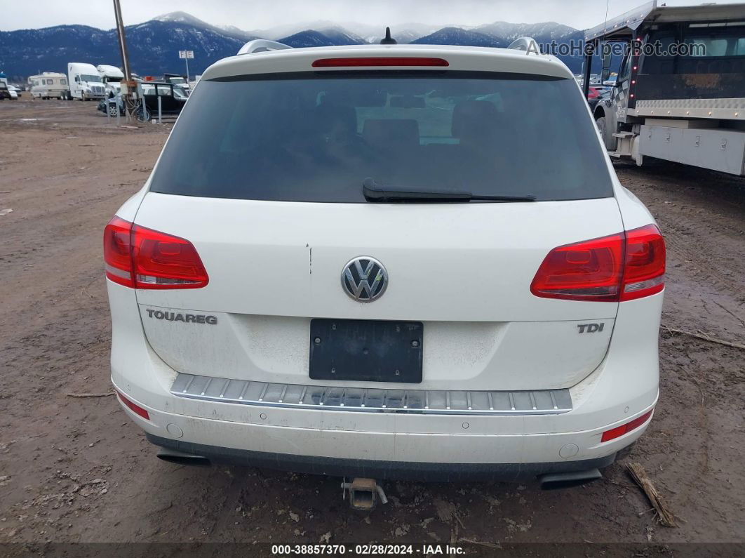 2012 Volkswagen Touareg Tdi Executive White vin: WVGFK9BP3CD002823