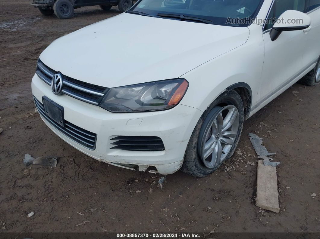 2012 Volkswagen Touareg Tdi Executive White vin: WVGFK9BP3CD002823