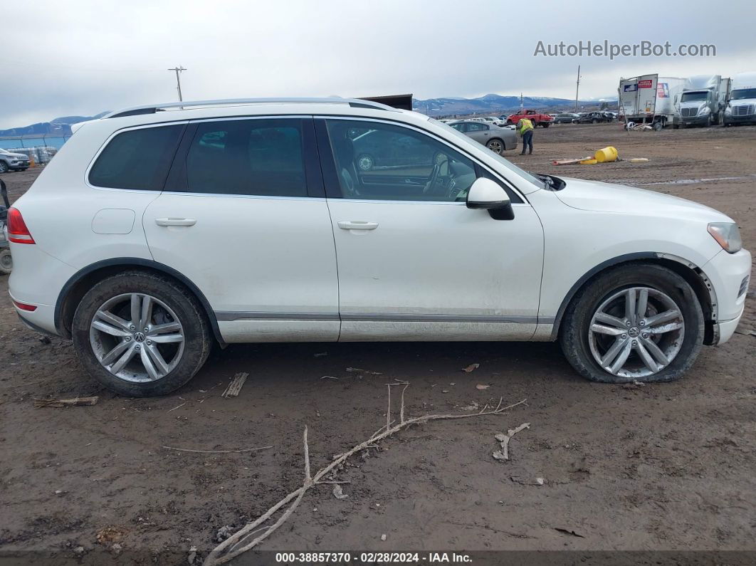 2012 Volkswagen Touareg Tdi Executive White vin: WVGFK9BP3CD002823