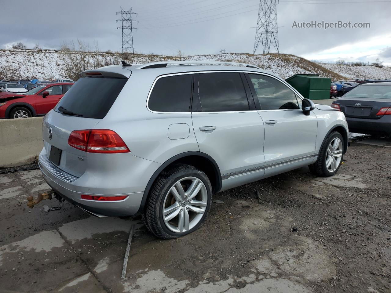 2012 Volkswagen Touareg V6 Tdi Silver vin: WVGFK9BP3CD003082