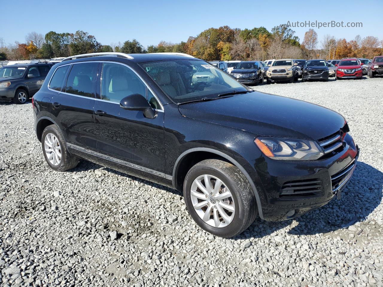 2012 Volkswagen Touareg V6 Tdi Black vin: WVGFK9BP3CD003664