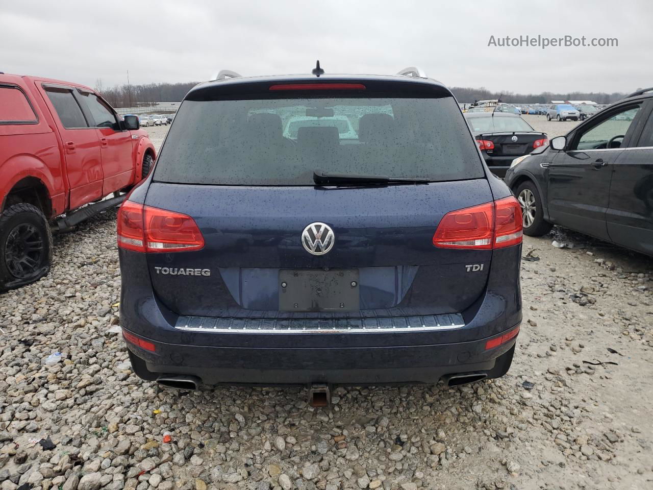 2012 Volkswagen Touareg V6 Tdi Blue vin: WVGFK9BP3CD005463