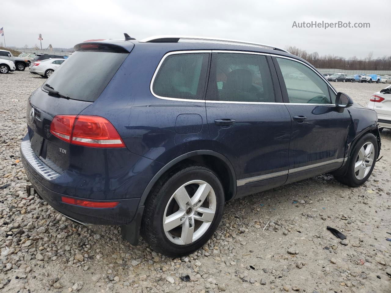 2012 Volkswagen Touareg V6 Tdi Blue vin: WVGFK9BP3CD005463