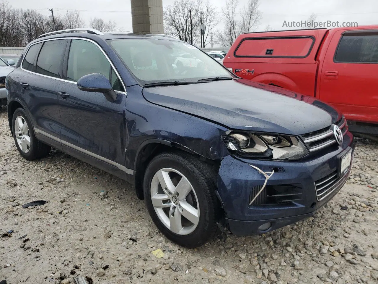 2012 Volkswagen Touareg V6 Tdi Blue vin: WVGFK9BP3CD005463