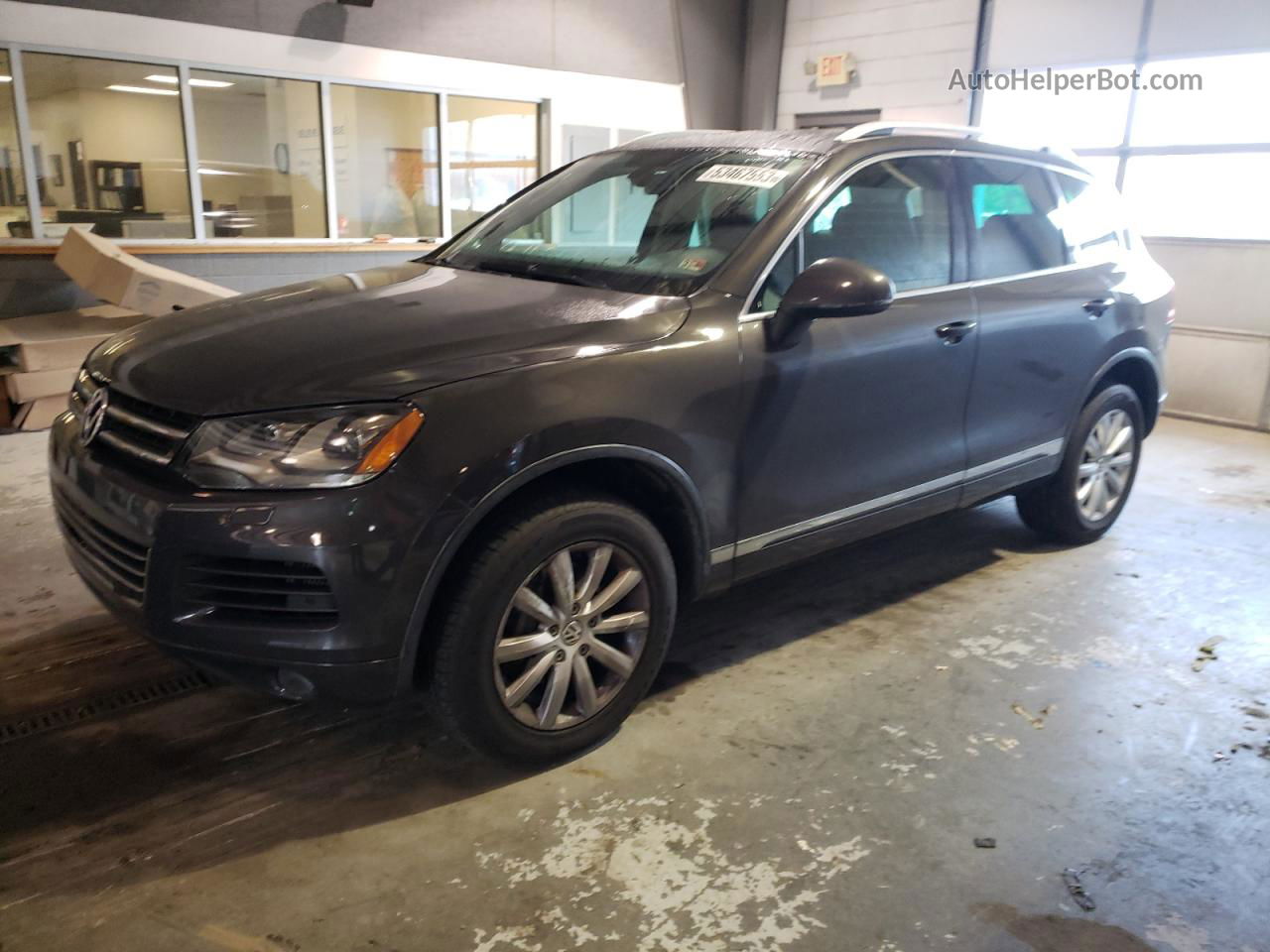 2012 Volkswagen Touareg V6 Tdi Gray vin: WVGFK9BP4CD003396