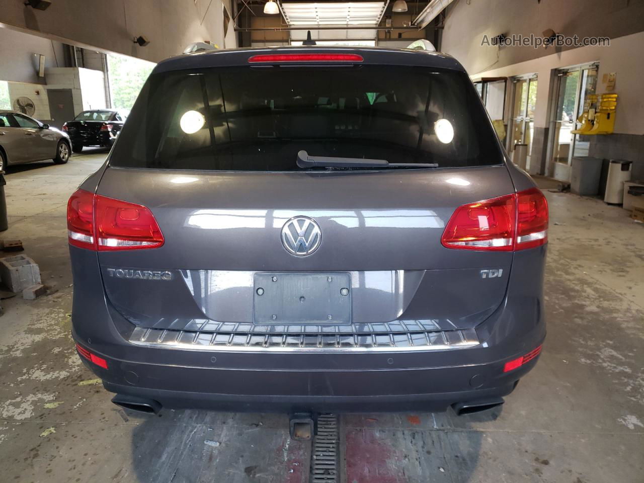 2012 Volkswagen Touareg V6 Tdi Gray vin: WVGFK9BP4CD003396