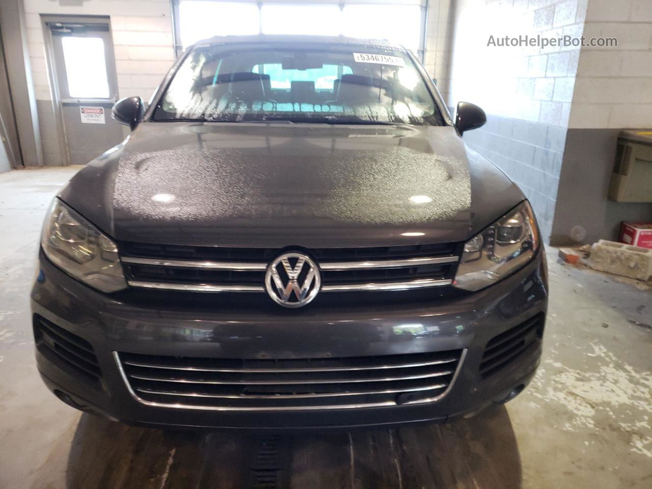 2012 Volkswagen Touareg V6 Tdi Gray vin: WVGFK9BP4CD003396