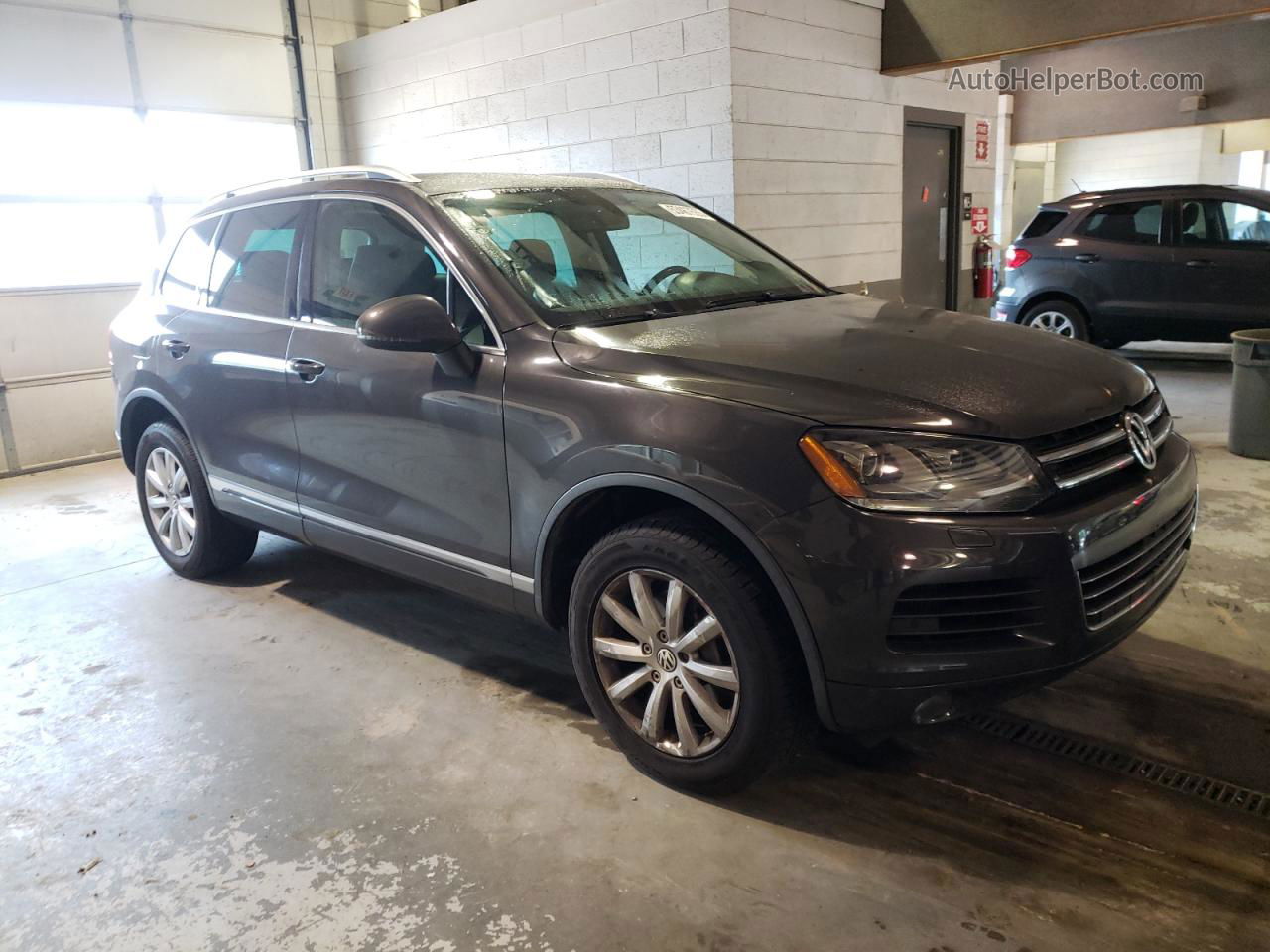 2012 Volkswagen Touareg V6 Tdi Gray vin: WVGFK9BP4CD003396