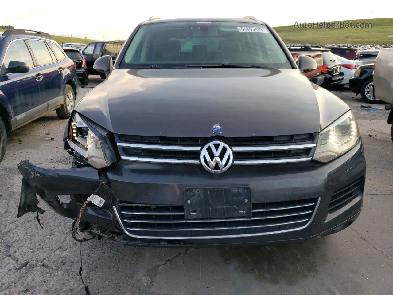 2012 Volkswagen Touareg V6 Tdi Gray vin: WVGFK9BP5CD003407