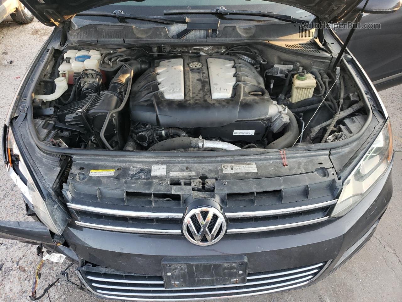 2012 Volkswagen Touareg V6 Tdi Gray vin: WVGFK9BP5CD003407