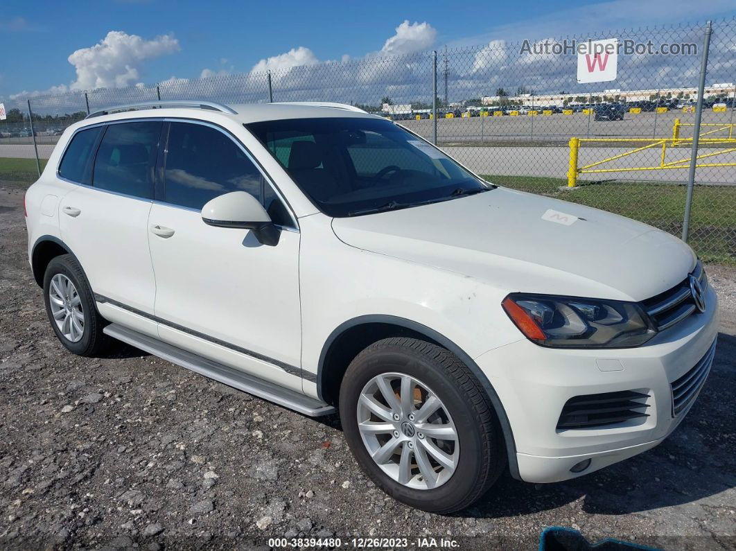 2012 Volkswagen Touareg Tdi Sport White vin: WVGFK9BP6CD004372