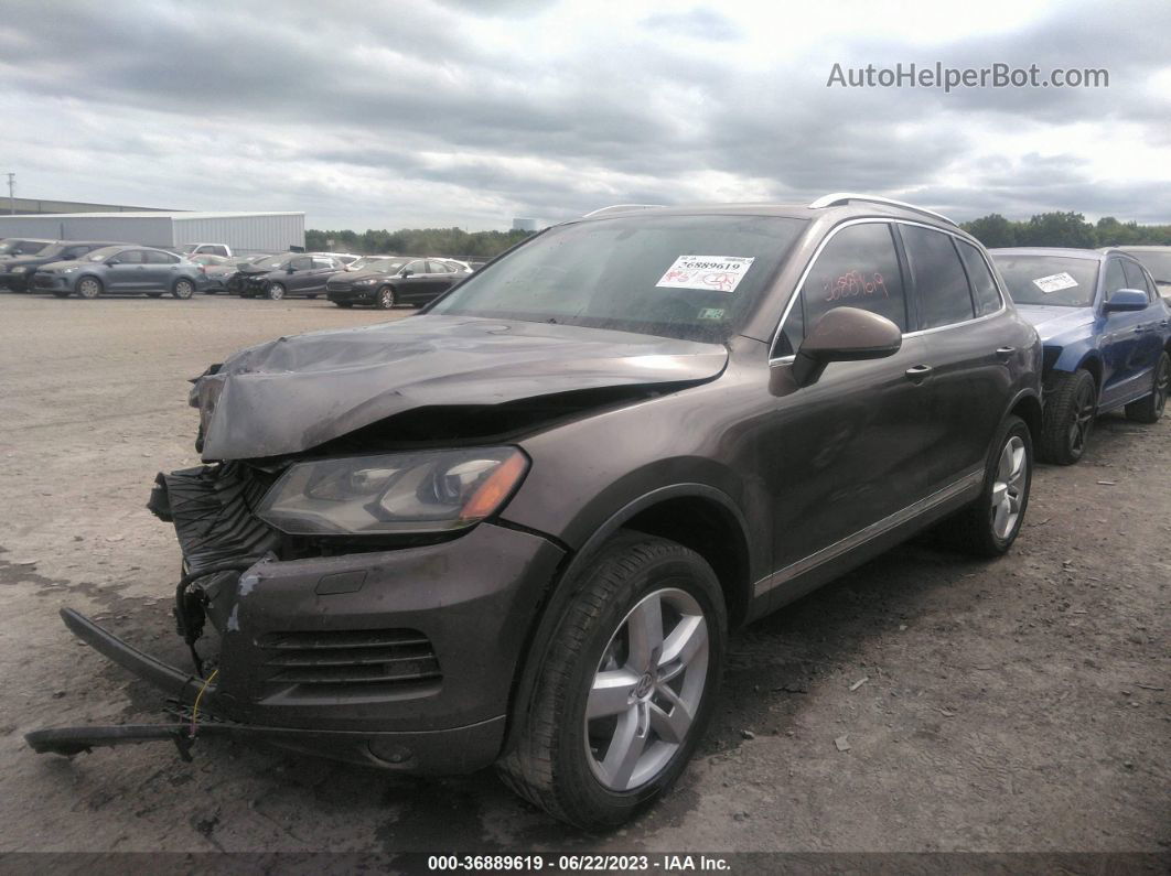 2012 Volkswagen Touareg Lux Brown vin: WVGFK9BP7CD001058