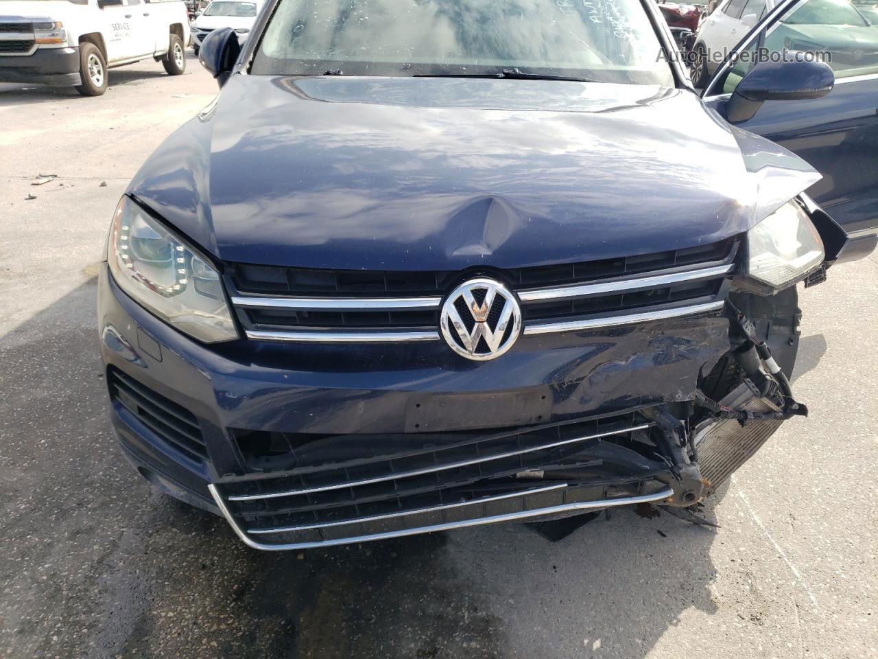 2012 Volkswagen Touareg V6 Tdi Blue vin: WVGFK9BP7CD002937