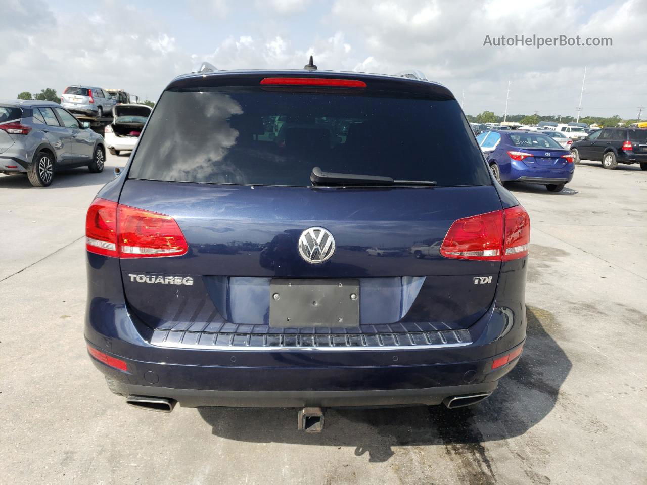 2012 Volkswagen Touareg V6 Tdi Blue vin: WVGFK9BP7CD002937