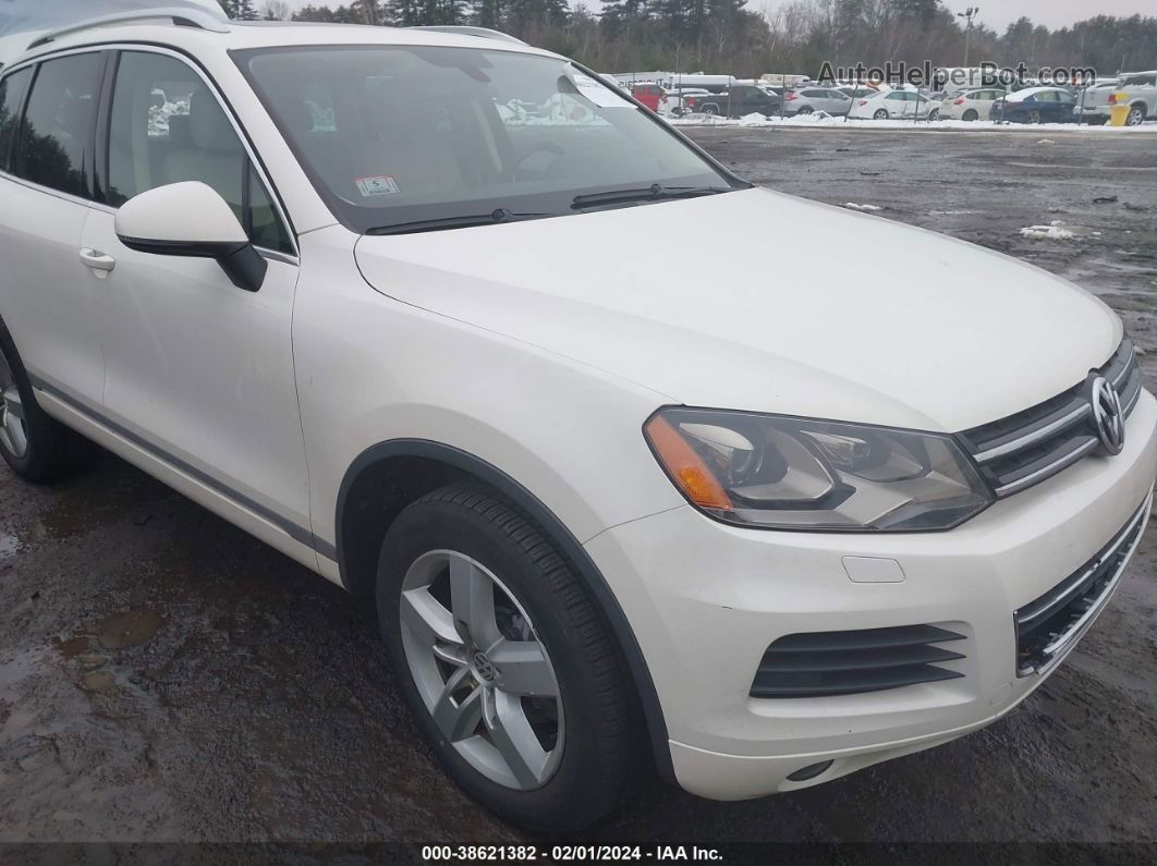 2012 Volkswagen Touareg Tdi Lux White vin: WVGFK9BP8CD002641